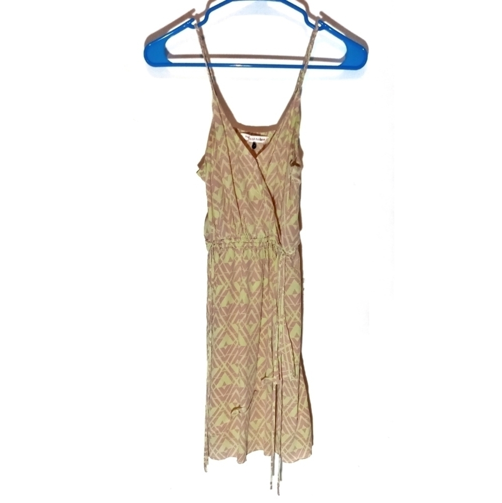 Rebecca Taylor Geometric Print Silk Wrap Dress